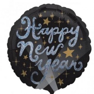 Happy New Year Elegant Sparkles Balloon
